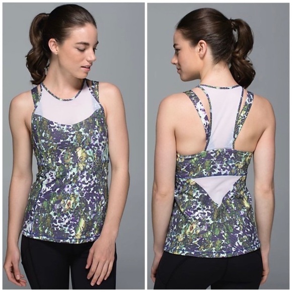 Lululemon Floral Mesh City Tank in Green - Picture 8 of 8